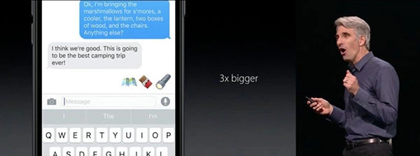 Apple 3x bigger emoji