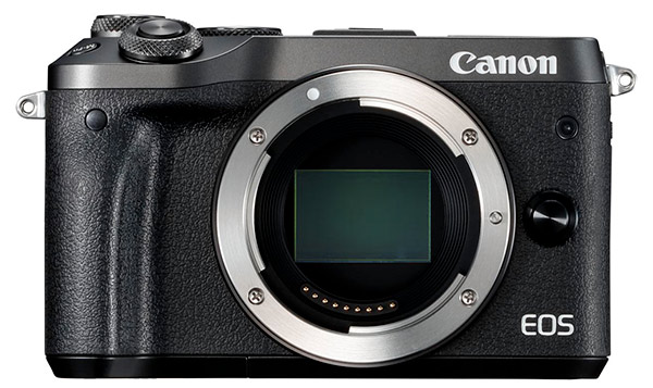 Una Canon EOS M6 a cui abbiamo appiccicato con Photoshop il sensore della reflex Full Frame EOS 6D Mark II