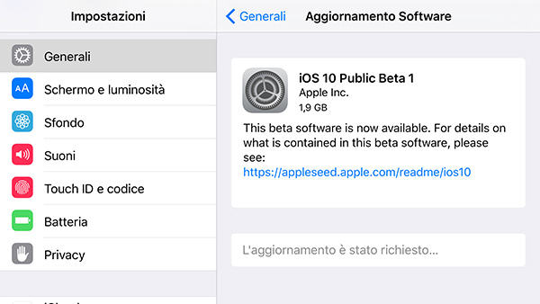 iOS 10 Public Beta 1