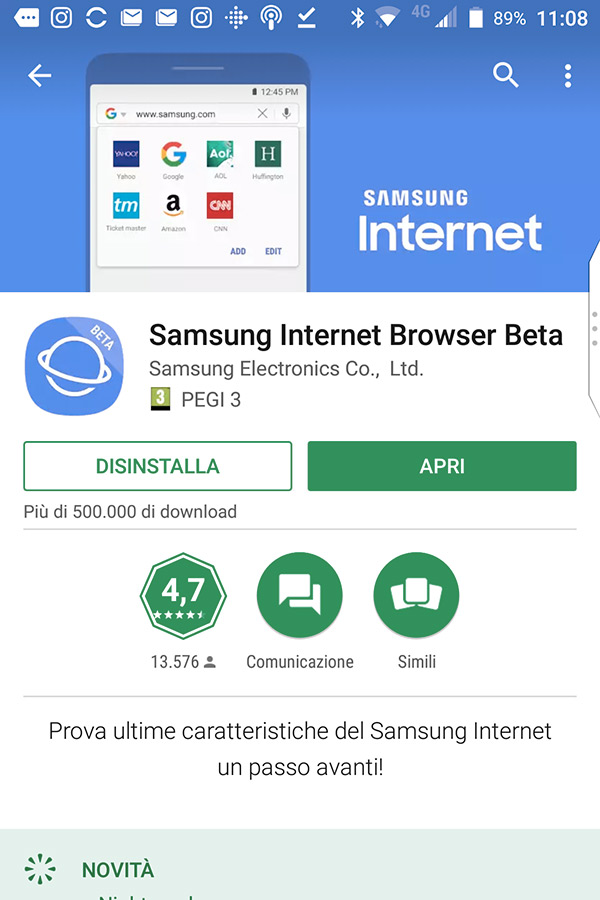 Samsung Internet Beta