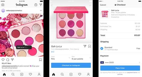 instagram checkout