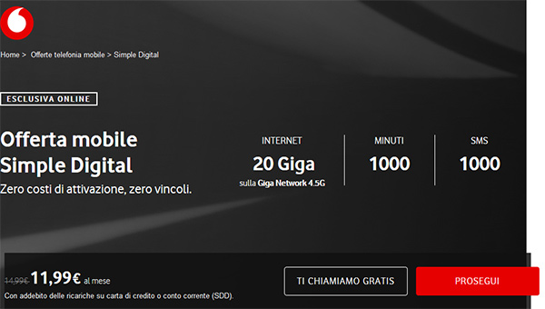 Vodafone Simple Digital per tutti e promo da 4,99 euro. Ecco le offerte di  telefonia di Martedì 12 Marzo | Hardware Upgrade