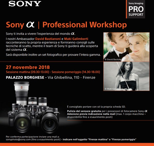 Sony Alpha Professional Workshop Firenze 2018